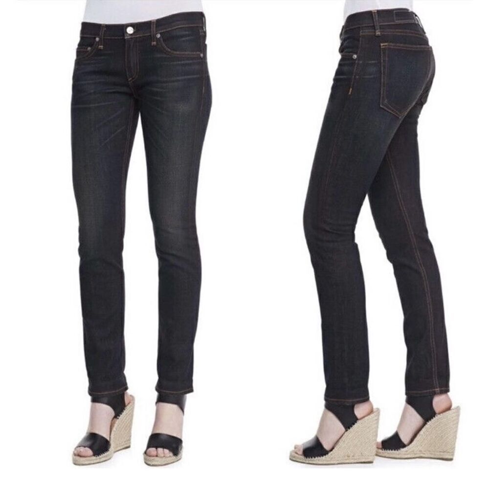 Rag & Bone The Dre Slim Boyfriend Jeans Charing Wash Dark Jean Size 27 EUC